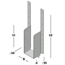 Afbeeldingen van GB Raveeldrager met strip 305/71x151 1 Sendzimir Verzinkt Op=Op