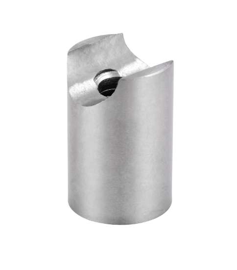 Afbeeldingen van Siro Voetstuk metaal - L 17mm/H 25mm/B 17mm - RVS voorgemonteerd 