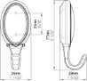 Afbeeldingen van Siro Kapstokhaak metaal - boorafstand 24mm/L 77mm/H 29mm/B 34mm antiek zilver/wit 