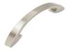 Afbeeldingen van Siro Meubelgreep metaal - boorafstand 128mm/L 151mm/H 34mm/B 15mm RVS effect 