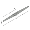 Afbeeldingen van GB Staartheng 250mm 50x2mm Elektrolytisch Verzinkt 