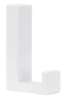 Afbeeldingen van Siro Kapstokhaak metaal - boorafstand 32mm/L 61mm/H 40mm/B 15mm wit 