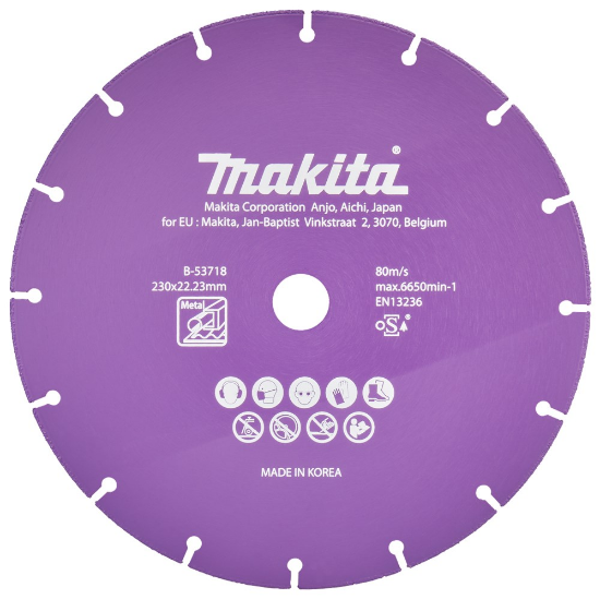 Afbeeldingen van Makita Doorslijps. diam 230x1,3mm met B-53718