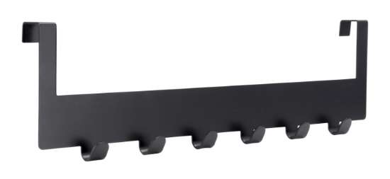 Afbeeldingen van Siro Deurkapstok metaal - met 6 haken L 375mm/H 38mm/B 100mm mat zwart 