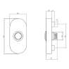 Afbeeldingen van INTERSTEEL Deurbel ovaal verdekt 65x30x10 rvs/mat zwart 3990