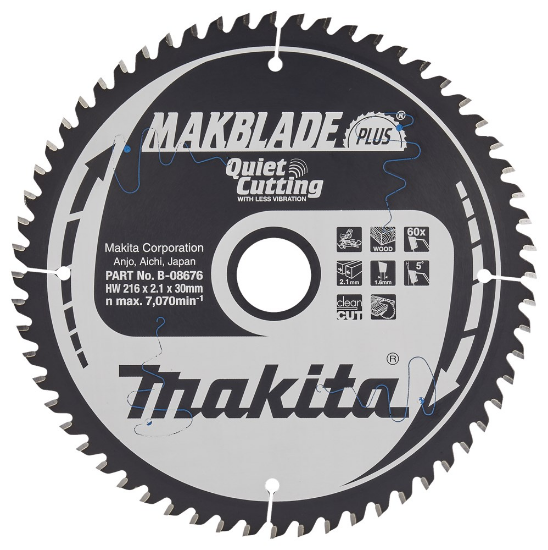 Afbeeldingen van Makita Zaagb Hout 216x30x60T 5G B-08676