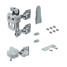 Afbeeldingen van Hettich WingLine L, Loopdeelset met geleiding onderaan, veerloos, 25 kg, zwart, rechts