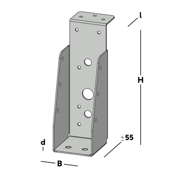 Afbeeldingen van GB Balkdrager GBS-KL 46x146 1,5 Sendzimir Verzinkt
