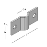 Afbeeldingen van GB gaaspaneelklem voor 6 mm gaas 50x20 2 Zink-Magnesium