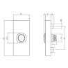 Afbeeldingen van INTERSTEEL Beldrukker rechthoekig verdekt 65x30x10mm rvs 3990