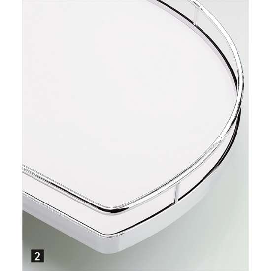 Afbeeldingen van Hettich Arena CLASSIC Driekwartronde draaiplateau 820 mm, verchroomd