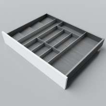 Afbeeldingen van Blum Bestekindeling voor kruidenpotjes Legrabox houtdecor - corpusbreedte 700-900 diepte 600mm - houtdecor zwart/aluminium OL.SA6080S3BEST