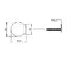 Afbeeldingen van INTERSTEEL Meubelknop ø 25 mm bolrond achterplaat rvs geborsteld 8510