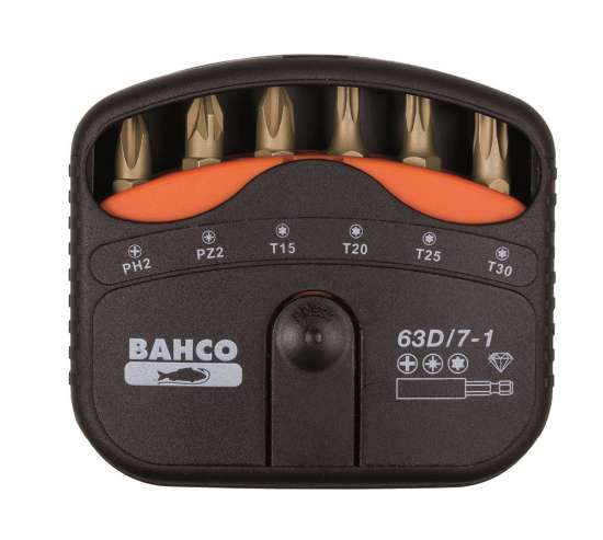 Afbeeldingen van Bahco bits set 7 Delig diamond ph,pz,t