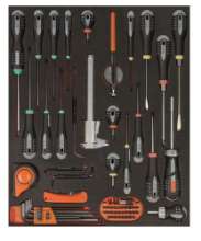 Afbeeldingen van Bahco foam 3/3 Schroevendraaiers Gleuf, PH, TORX en meten 66 Delig
