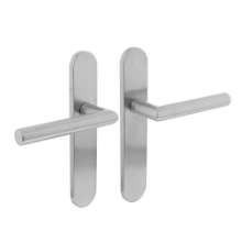 Afbeeldingen van INTERSTEEL Deurkruk Hoek 90° op schild blind rvs geborsteld blind 1297