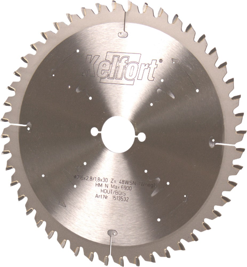 Afbeeldingen van Kelfort Cirkelzaagblad - 216x30mm 48Tands - HM WSN-W vertanding 