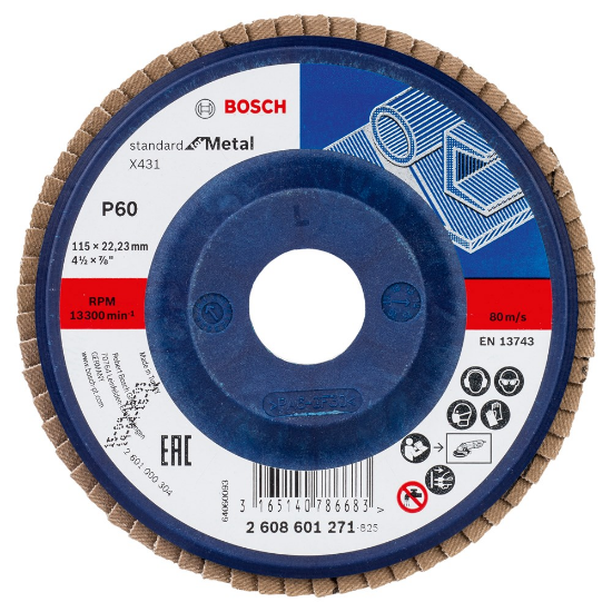 Afbeeldingen van Bosch Lamellenschuurschijf X431, Standard for Metal