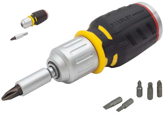 Afbeeldingen van Stanley ratelschroevendraaier FatMax - Stubby 6 bits