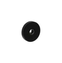 Afbeeldingen van INTERSTEEL Rozet massief ø53x10mm verdekt met nokken en veer, geheel rvs, mat zwart 3405