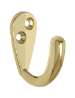 Afbeeldingen van Siro Kapstokhaak metaal - boorafstand 10mm/L 43mm/H 38mm/B 19mm messing glanzend 