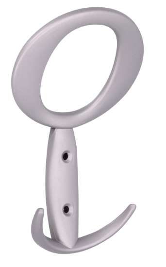Afbeeldingen van Siro Kapstokhaak metaal - boorafstand 32mm/L 147mm/H 43mm/B 94mm - aluminium 