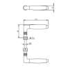 Afbeeldingen van INTERSTEEL Deurkruk Ton 400 chroom mat/ebbenhout 0377