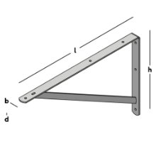 Afbeeldingen van GB Plankdrager 300x500 30x4/20x4 Verzinkt Band