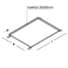 Afbeeldingen van GB matrand - 610x810mm 25x25x2mm - zink magnesium
