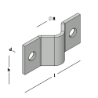 Afbeeldingen van GB gaaspaneelklem voor 8 mm gaas 50x20 2 Zink-Magnesium