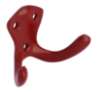 Afbeeldingen van Siro Kapstokhaak metaal - boorafstand 19x22x22mm/L 47mm/H 32mm/B 72mm - rood 