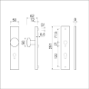 Afbeeldingen van Ami Veiligheidsgarnituur 251/50 Deurkruk 332 / Knop 169/50 - PC92 Deurdikte 38/42mm - F1 
