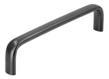 Afbeeldingen van Siro Meubelgreep metaal - boorafstand 128mm/L 134mm/H 30mm/B 12mm - grafiet zwart donker 