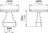 Afbeeldingen van Siro Meubelgreep metaal - boorafstand 16mm/L 32mm/H 30mm/B 32mm chroom glanzend 