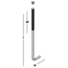 Afbeeldingen van GB Muurplaatanker M12x300x50mm draadlengte > 120mm Verzinkt Draad