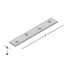 Afbeeldingen van GB Verbindingsplaat 135x20x2 Zink-Magnesium