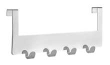 Afbeeldingen van Siro Deurkapstok metaal - met 4 haken L 255mm/H 38mm/B 100mm chroom glanzend 
