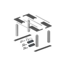 Afbeeldingen van Hettich LegaDrive Systems desk support frame set, Work Basic