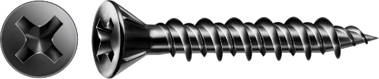 Afbeeldingen van Spax gipsplaatschroef Gix-C - Ø3,9x19mm PH2 - verzonkenkop freesribben gefosfateerd 1000 stuks