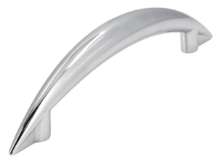 Afbeeldingen van Siro Meubelgreep metaal - boorafstand 96mm/L 130mm/H 29mm/B 12mm chroom glanzend 