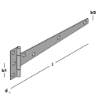 Afbeeldingen van GB T-heng - 250x39/15x1,5mm - zink magnesium
