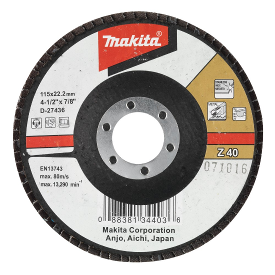 Afbeeldingen van Makita Lamellenschuursch. 115X22 K40 D-27436