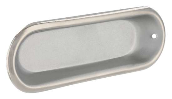 Afbeeldingen van Siro Schelpgreep metaal - L 76mm/H 8mm/B 26mm aluminium/nikkel 