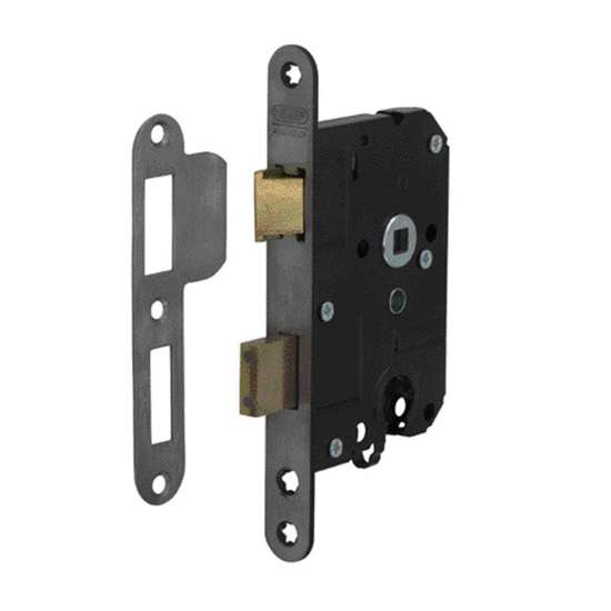 Afbeeldingen van Nemef veiligheidsslot links doorn 50mm 1279-17 zonder sluitplaat pc55