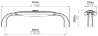 Afbeeldingen van Siro Meubelgreep metaal - boorafstand 96mm/L 106mm/H 26mm/B 20mm chroom glanzend/wit 