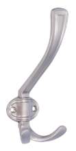 Afbeeldingen van Siro Kapstokhaak metaal - boorafstand 32mm/L 158mm/H 76mm/B 67mm - nikkel mat 