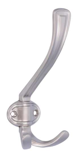 Afbeeldingen van Siro Kapstokhaak metaal - boorafstand 32mm/L 158mm/H 76mm/B 67mm - nikkel mat 