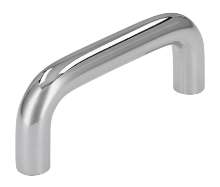 Afbeeldingen van Siro Meubelgreep metaal - boorafstand 64mm/L 74mm/H 29mm/B 10mm chroom glanzend 