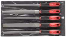 Afbeeldingen van Gedore Red Vijlenset 3kt+4kt+plat+rond+half, 5 delig