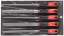 Afbeeldingen van Gedore Red Vijlenset 3kt+4kt+plat+rond+half, 5 delig